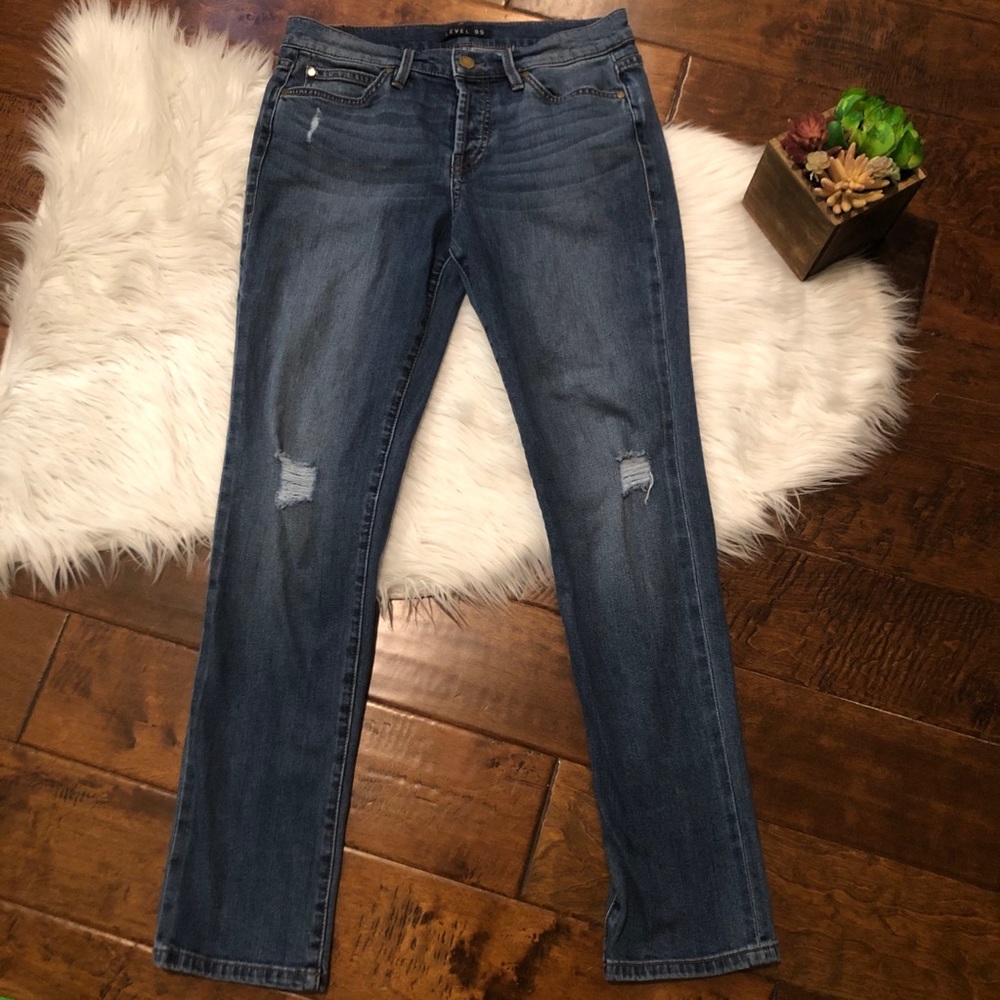 Level 99 Morgan Slouchy Straight Distresse…